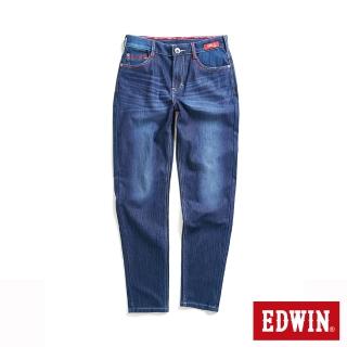 【EDWIN】女裝 東京紅360°迦績彈力機能錐形牛仔褲(石洗綠)