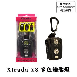【RONIN 獵漁人】Xtrada X8 多色造型鑰匙燈(戶外 釣魚 露營燈 夜光燈 三合一燈 紫光燈 LED燈)