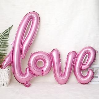 【野思】粉紅色 大型LOVE氣球 拍照打卡 求婚 閨密派對 生日(派對氣球)