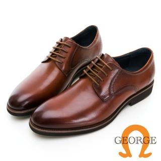 【GEORGE 喬治皮鞋】Amber系列 高質感苯染牛皮繫帶紳士鞋 -棕 315006BR24