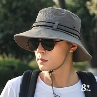 【89 zone】日系戶外登山釣魚 漁夫帽 太陽帽 防風帽 遮陽帽(深灰)