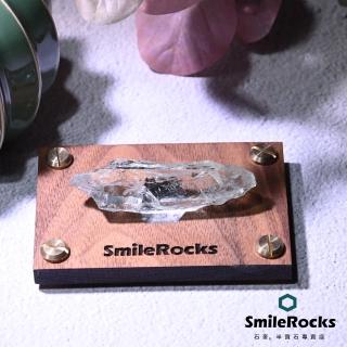 【SmileRocks 石麥】綠水晶冰塊 6.5x1.8x1.4cm(招財水晶 附SmilePad 6x9底板)