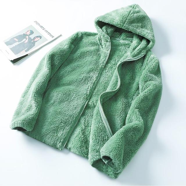 【RH】保暖珊瑚絨帽衫外套(柔軟保暖加大寬鬆版最後數量499)