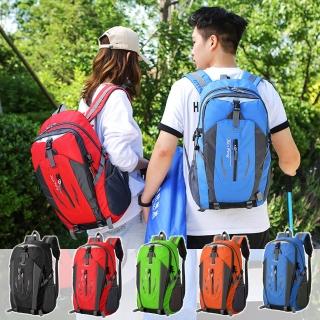 【EZlife】輕戶外防潑水旅行登山雙肩包 防水包