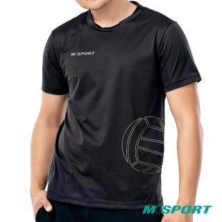 【MISPORT 運動迷】台灣製 運動上衣 T恤-排球線條設計款/運動排汗衫(MIT專利呼吸排汗衣)