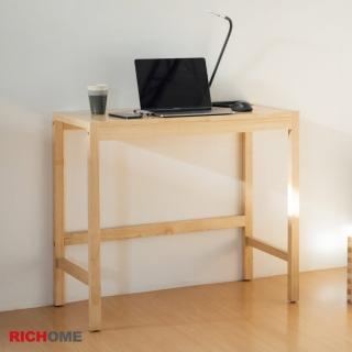 【RICHOME】WOOD實木簡約書桌/化妝桌/電腦桌/工作桌(完全橡膠實木打造)