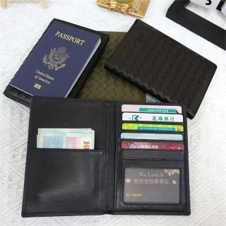 【MoonDy】編織錢包 錢包男 錢包女 中夾 旅行錢包 羊皮皮包 護照套 護照夾 卡片包 羊皮錢包 真皮錢包