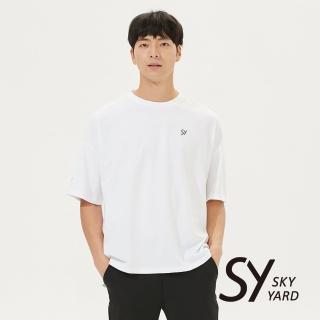 【SKY YARD】網路獨賣款-休閒寬版圓領T恤(白色)