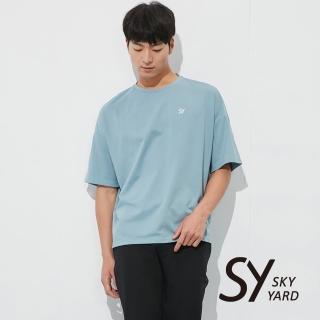 【SKY YARD】網路獨賣款-休閒寬版圓領T恤(藍色)