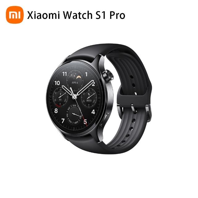 【小米】官方旗艦館 Watch S1 Pro(黑色不銹鋼錶殼/黑色氟橡膠錶帶)