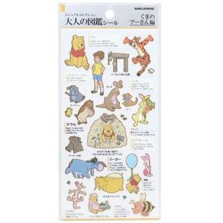 【Kamio】大人的圖鑑系列 燙金造型貼紙 Disney迪士尼 小熊維尼(文具雜貨)