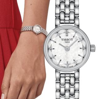 【TISSOT 天梭 官方授權】T-Lady系列 珍珠母貝小錶徑女錶-19.5mm 手錶 母親節 禮物(T1400091111100)