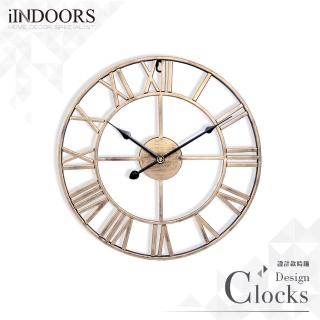 【iINDOORS 英倫家居】工業風設計時鐘(仿鏽黑針40cm)