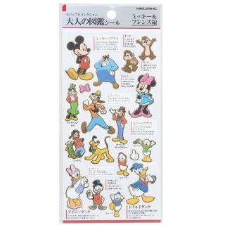 【Kamio】大人的圖鑑系列 燙金造型貼紙 Disney迪士尼 米奇與朋友(文具雜貨)