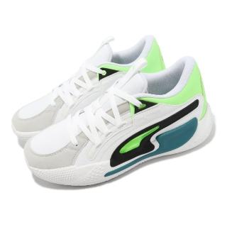 【PUMA】籃球鞋 Court Rider Chaos Jewel 男鞋 白 綠 緩震 耐磨 低筒 運動鞋(37805101)