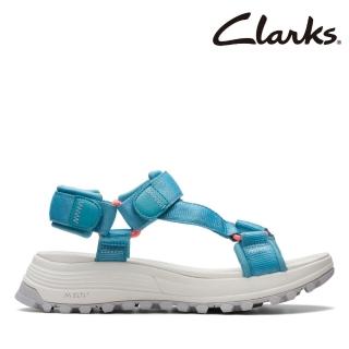 【Clarks】女鞋 ATL Trek Sport魔鬼氈設計輕戶外涼鞋 湖水綠(CLF71856S)