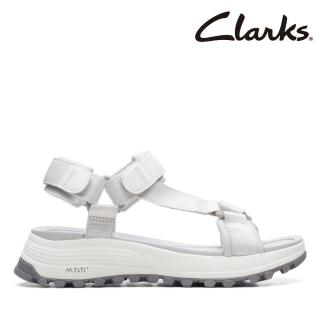 【Clarks】女鞋 ATL Trek Sport魔鬼氈設計輕戶外涼鞋 白色(CLF70576S)