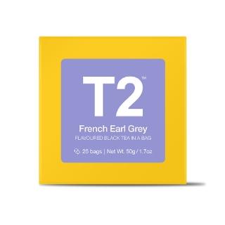 【T2 Tea】法式伯爵茶25茶包x2g_1盒(漂亮花瓣和香氣的經典佛手柑風味紅茶)