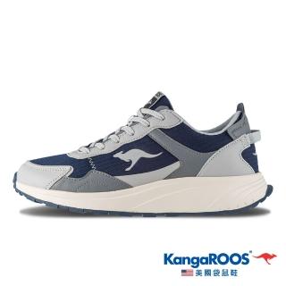 【KangaROOS】男 ZEPHYR 2 機能輕量 運動鞋 休閒鞋(灰/藍-KM32068)