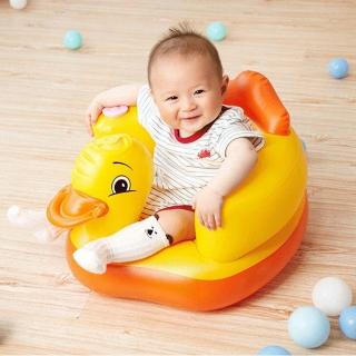 【Vanibaby】學坐椅 寶寶充氣沙發(4-24個月適用 小黃鴨款)