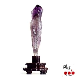 【開運方程式】紫晶權杖骨幹水晶柱一物一拍A02(紫度飽滿木座訂製工藝精緻)