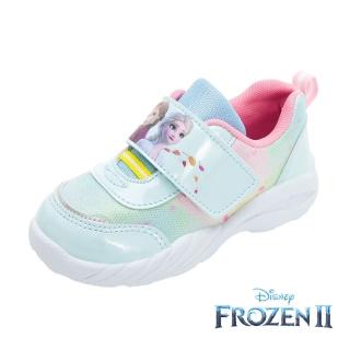 【Disney 迪士尼】童鞋 冰雪奇緣-休閒運動鞋/魔鬼氈 透氣 抗菌 MIT正版 水藍(FNKB37306)