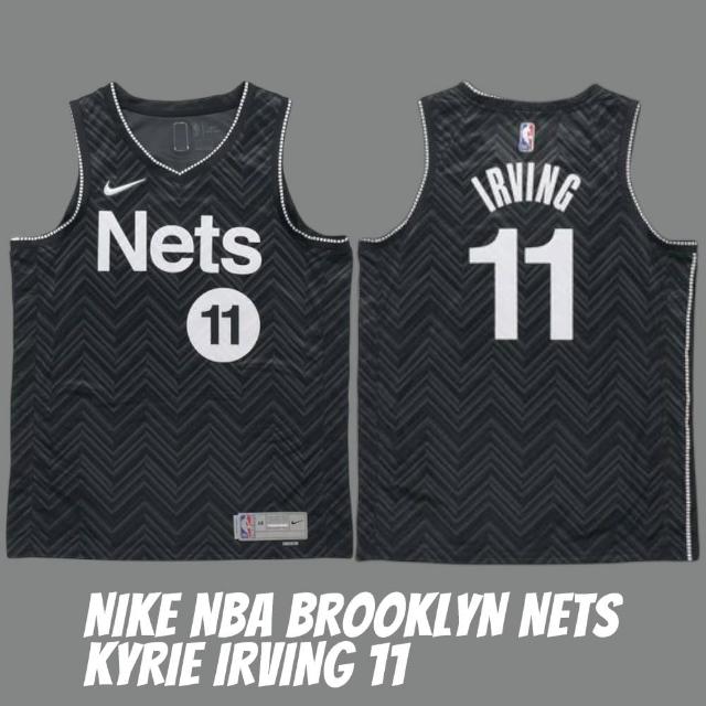 【NIKE 耐吉】球衣背心 NIKE NBA BROOKLYN NETS 籃網 KYRIE IRVING 11號 球迷版球衣 男款 CW6804-011