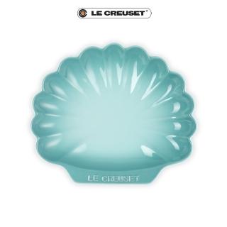 【Le Creuset】瓷器貝殼盤-中(悠然綠)