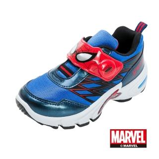 【Marvel 漫威】迪士尼 蜘蛛人 電燈運動鞋/童鞋 透氣 絆帶 魔鬼氈 MIT正版 藍黑(MNKX35206)