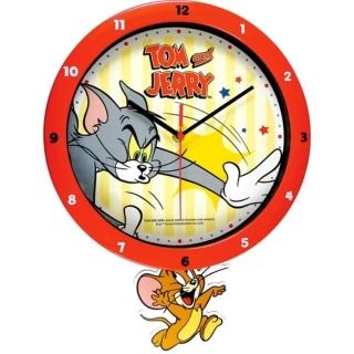 【湯姆貓與傑力鼠】日本 湯姆貓與傑力鼠 足振擺動時鐘 連續秒針(家庭擺飾 時鐘 人氣卡通 交換禮物)