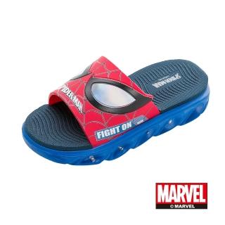 【Marvel 漫威】童鞋 蜘蛛人 電燈拖鞋/輕量 好穿脫 正版 藍紅(MNKS35006)