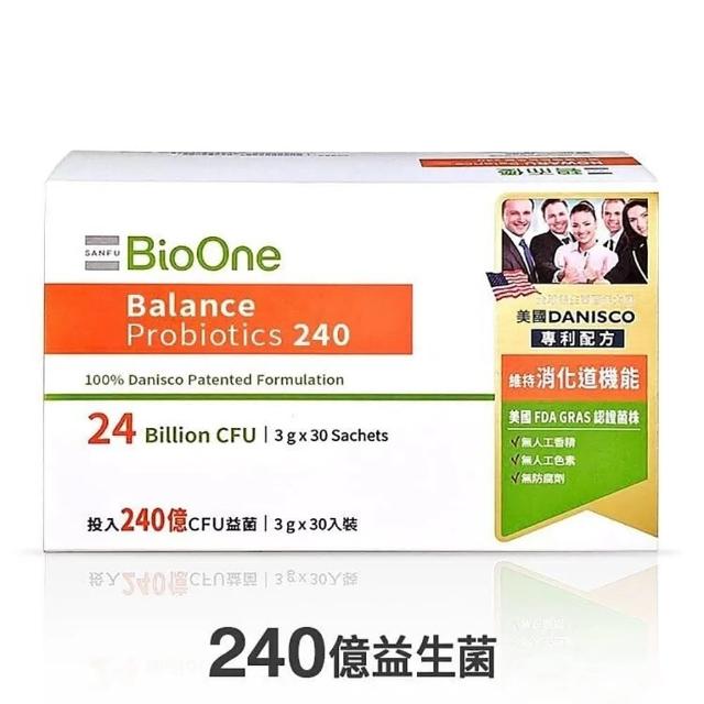 【BioOne 碧而優】240億 Balance 消化道機能益生菌240(30包/盒)