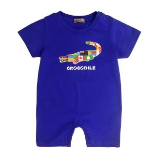 【Crocodile Junior 小鱷魚童裝】『小鱷魚童裝』經典鱷魚印圖連身褲(產品編號 : U63527-55)