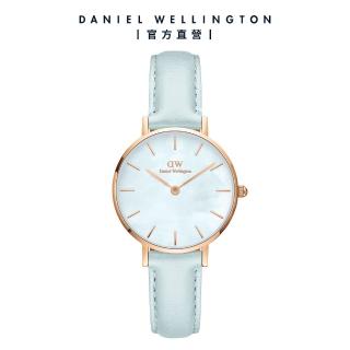 【Daniel Wellington】DW 手錶 Petite 28mm 春日花時系列真皮皮革錶-鈴花藍錶盤(DW00100635)