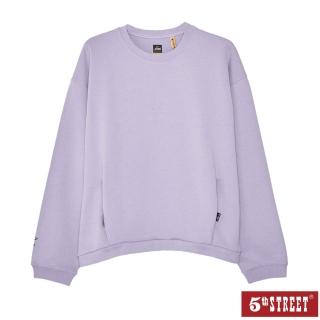 【5th STREET】女裝山形LOGO印花長袖T恤-芋紫(山形系列)