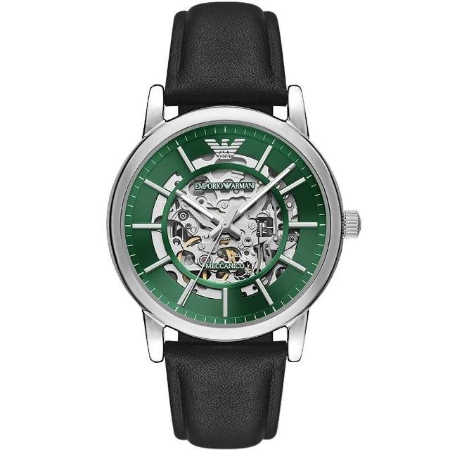 【EMPORIO ARMANI】經典Luigi 縷空機械腕錶(AR60068)