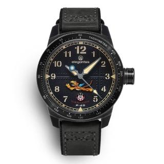 【elegantsis 愛樂時】飛虎隊限量飛行機械腕錶-闇黑 45.5mm(ELJX48MAS-FT-NEB01LC)