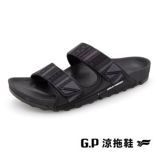 【G.P】VOID防水機能個性圖騰柏肯鞋 男鞋(黑色)