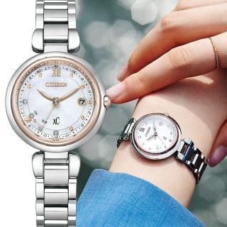 【CITIZEN 星辰】xC 心蕊．輕奢限定款鈦金屬光動能電波女錶 手錶 畢業 禮物(ES9466-65W)