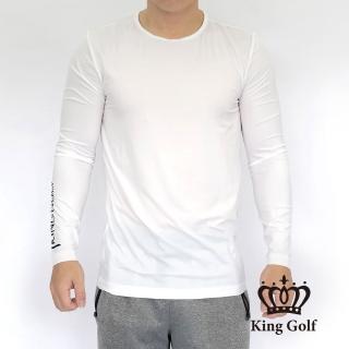 【KING GOLF】速達-網路獨賣款-實體同步款-男款超冰涼感防曬衣(白色)
