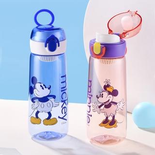 【優貝選】迪士尼 卡通明星 兒童直飲式大容量600ML便攜水壺(平輸品)