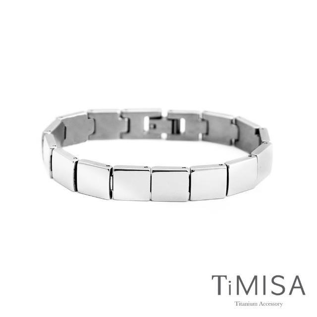 【TiMISA】樂活時尚-寬版 純鈦鍺手鍊