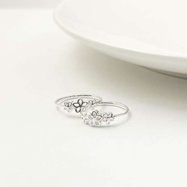【Niloe】花朵造型純銀尾戒 指耀華麗 組合戒系列 女款創新設計