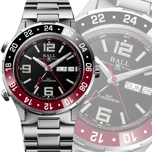 【BALL 波爾】天文台認證 GMT陶瓷圈 鈦金屬 限量機械腕錶 DG3030B-S8CJ-BK