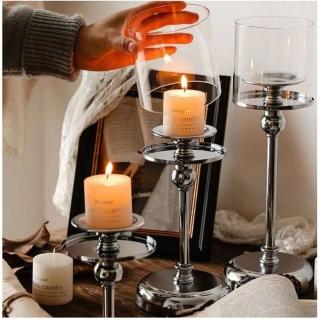 【JEN】復古風燭光晚餐蠟燭台擺飾一入(2款可選無附贈蠟燭)