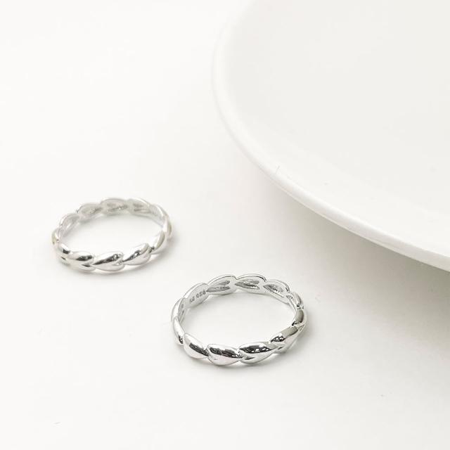 【Niloe】愛心造型純銀尾戒 指耀華麗 組合戒系列 女款創新設計(925純銀 尾戒 對戒 多尺寸)