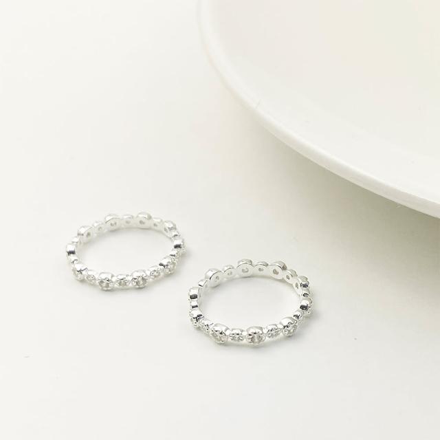 【Niloe】鑲鑽純銀尾戒 指耀華麗 組合戒系列 女款創新設計