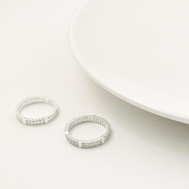 【Niloe】排鑽造型純銀尾戒 指耀華麗 組合戒系列 女款創新設計(925純銀 尾戒 對戒 多尺寸)