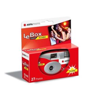 【AGFA 愛克發】LEBOX FLASH ISO400 一次性膠卷相機(可拍攝27張)