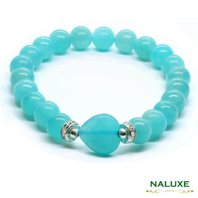 【Naluxe】高品冰種天河石ll設計款開運手鍊ll冰心綠湖(幸運之石、增加自信、消除負能量、Tiffany藍)
